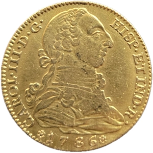 representation_8 escudos Charles III 1786 (Espagne)